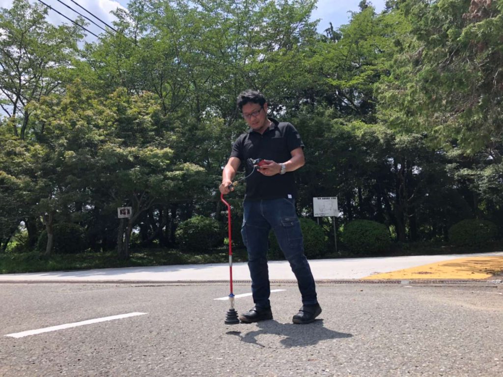 【トレーサーガス式漏水調査】について。