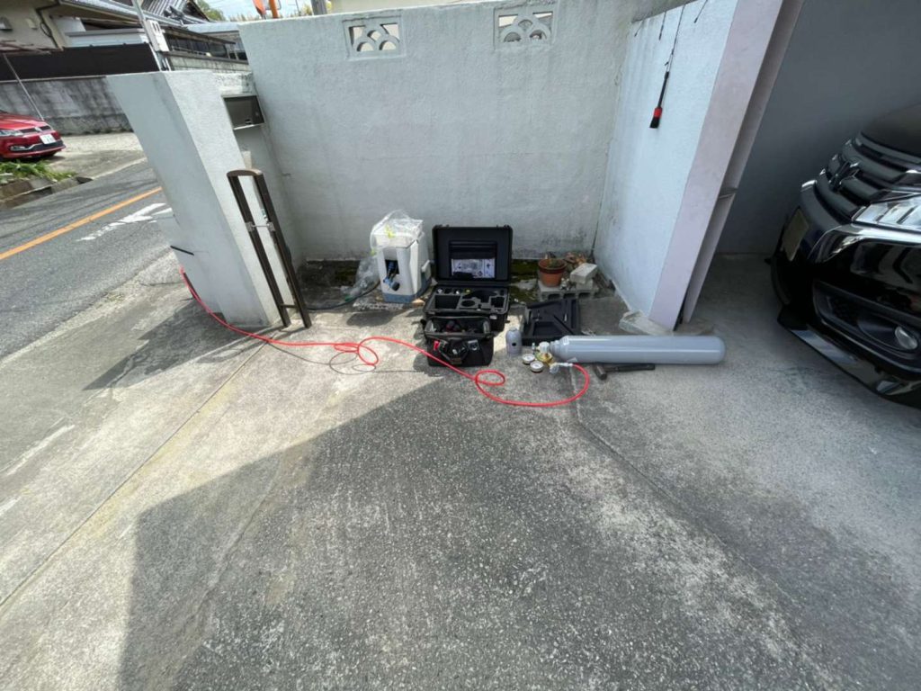 トレーサーガス式漏水調査①