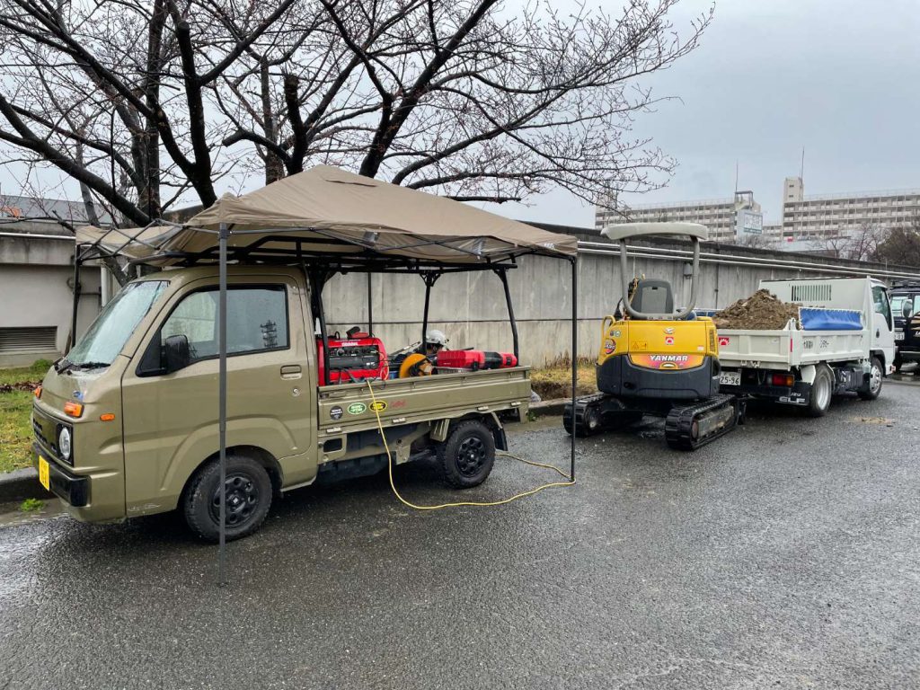 【漏水調査】下水処理場内の給水管の漏水調査。