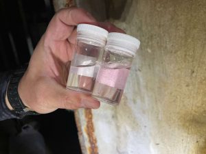藤井寺市　地下機械室の壁から【水漏れ】