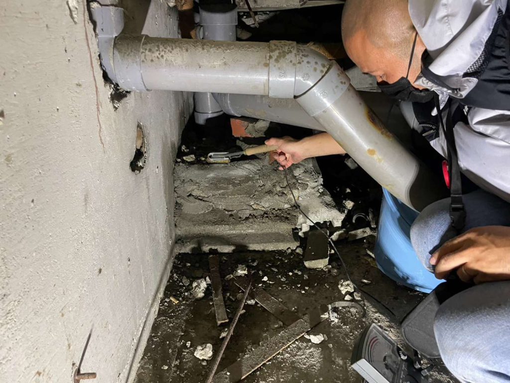 茨木市の商業ビルでの【電気式漏水調査】でした！